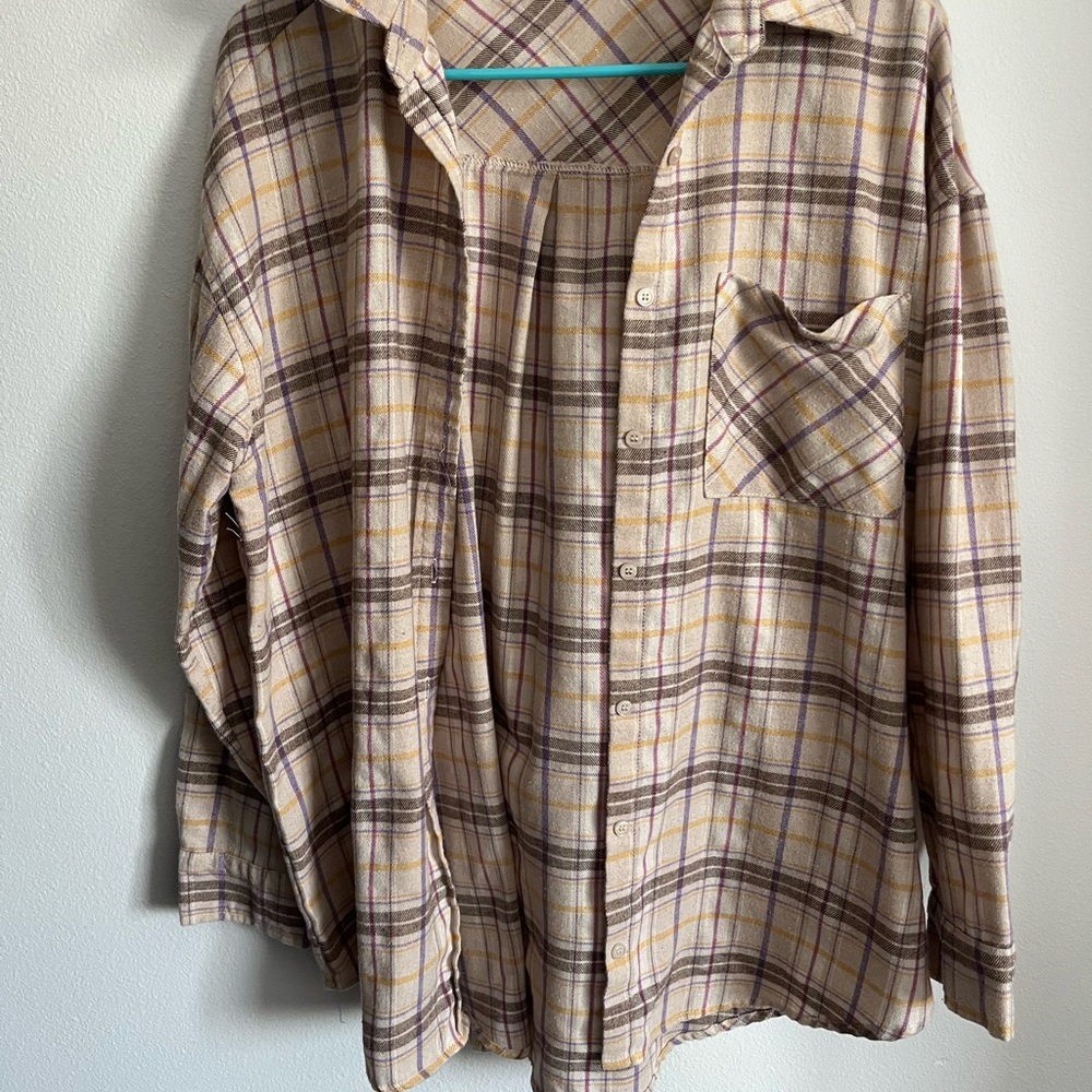 Plaid Button-Up Shirt